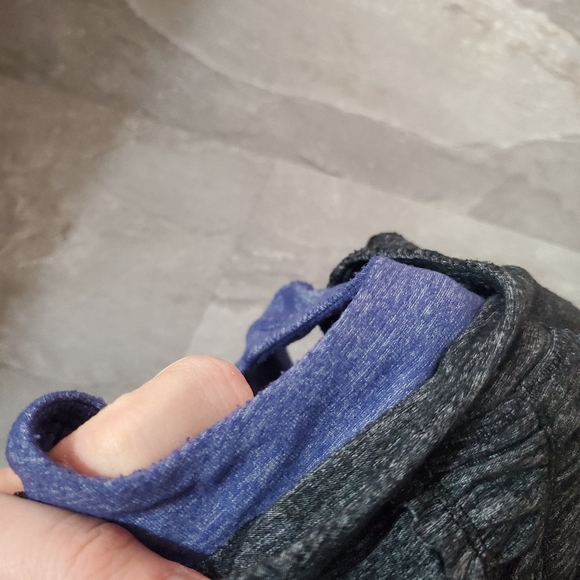 Bundle Of 2 Lululemon "Dash Tank II" Top. Heathered Black/Grey, Blue. Ruffled. 6 - Picture 6 of 9
